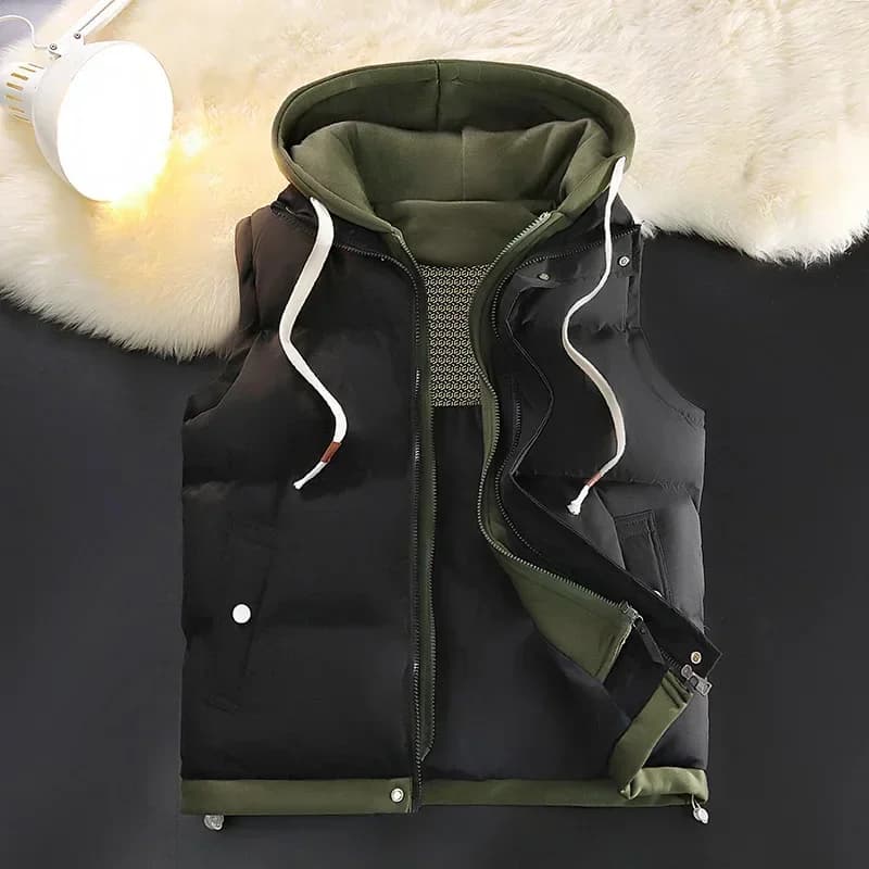 Veste matelassée homme en coton pour automne hiver, doublure chaude et coupe décontractée