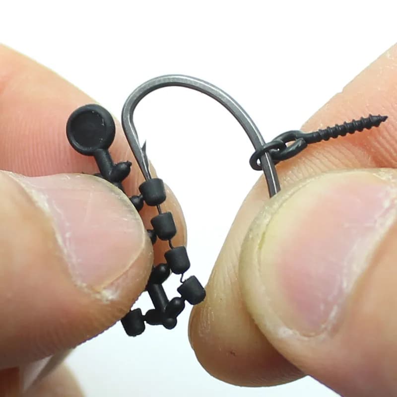 Accessoires carp fishing D-rig zig rig method feeder avec perles connecteurs et aligneurs de ligne