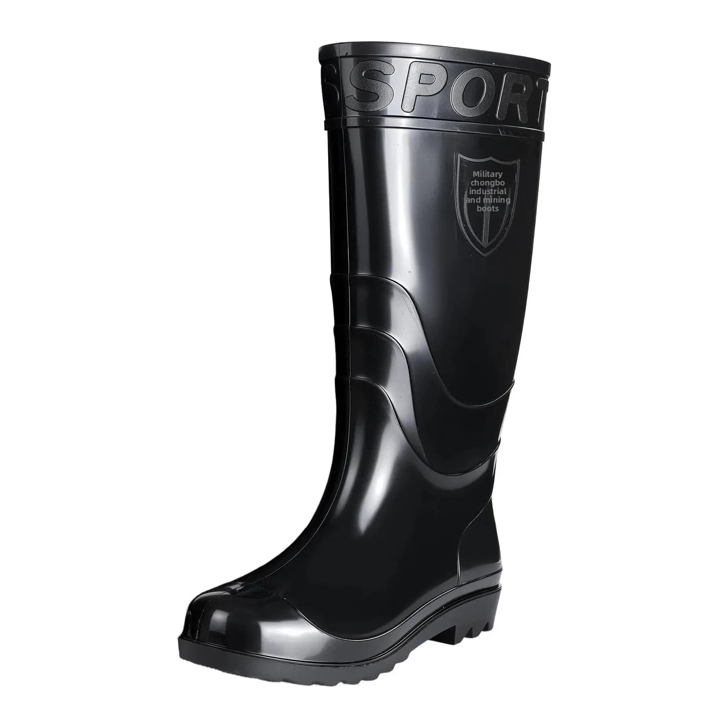 Bottes de pluie hautes renforcées pour homme - Chaussures PVC anti-dérapantes pour chantier durable