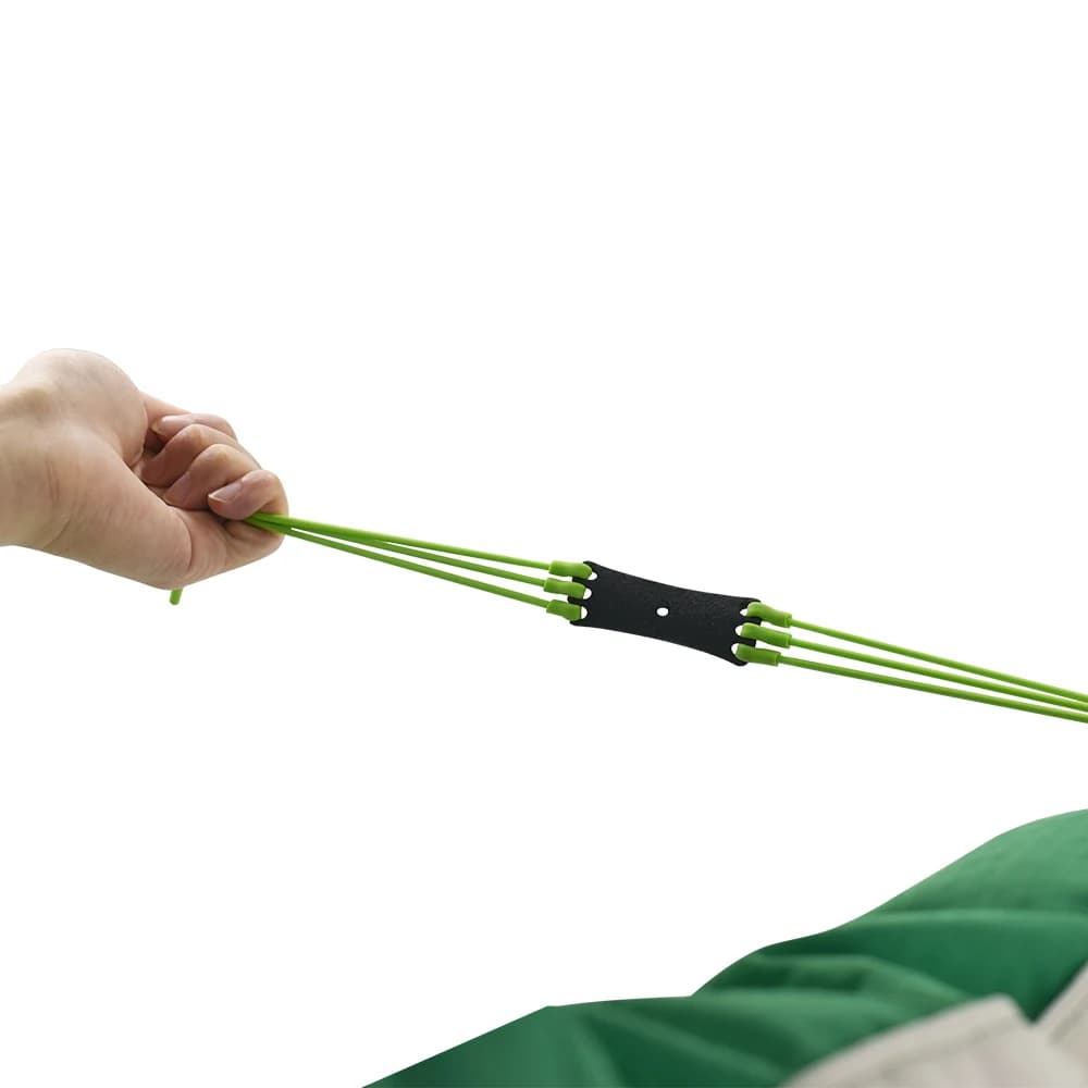 Élastique professionnel vert trois brins haute élasticité pour pêche à la ligne et équipement de chasse sous-marine