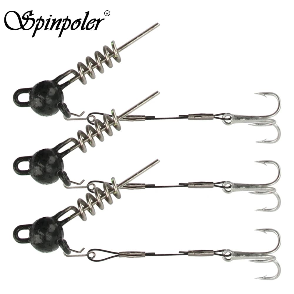 Spinpoler montage stinger avec hameçon triple - parfait pour sandre brochet perche et black-bass
