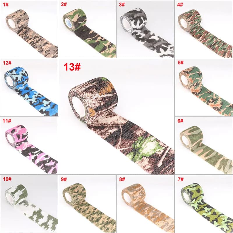 Ruban camouflage réutilisable invisible - Fixation discrète équipement pêche