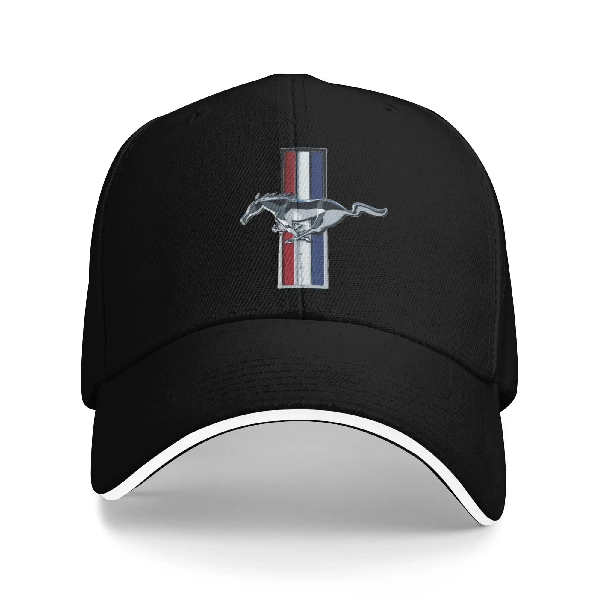 Casquette de pêche M-Mustangs badge fer pour pêche camping et style hip hop