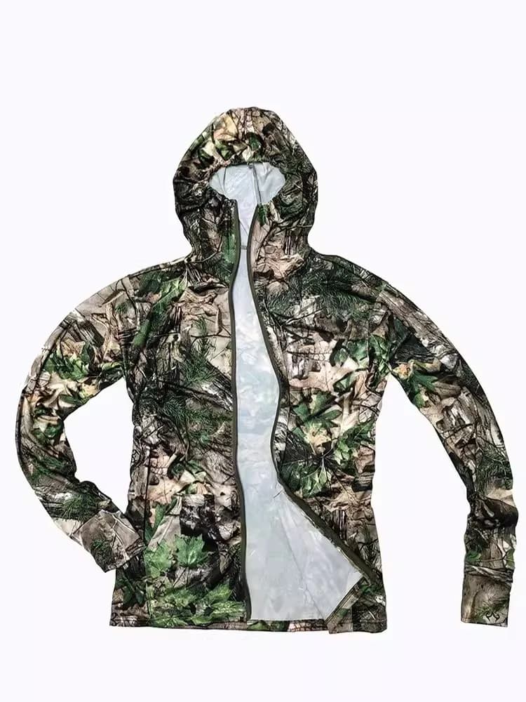 Combinaison pêche été soie glacée confortable - Tenue camouflage bionique élastique anti-transpiration légère