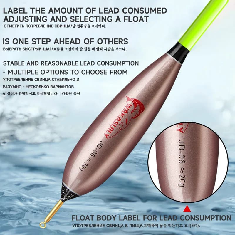 Nouveau set 2 pièces flotteur rock fishing LED rouge/vert - Flotteur électronique pour pêche nocturne courte