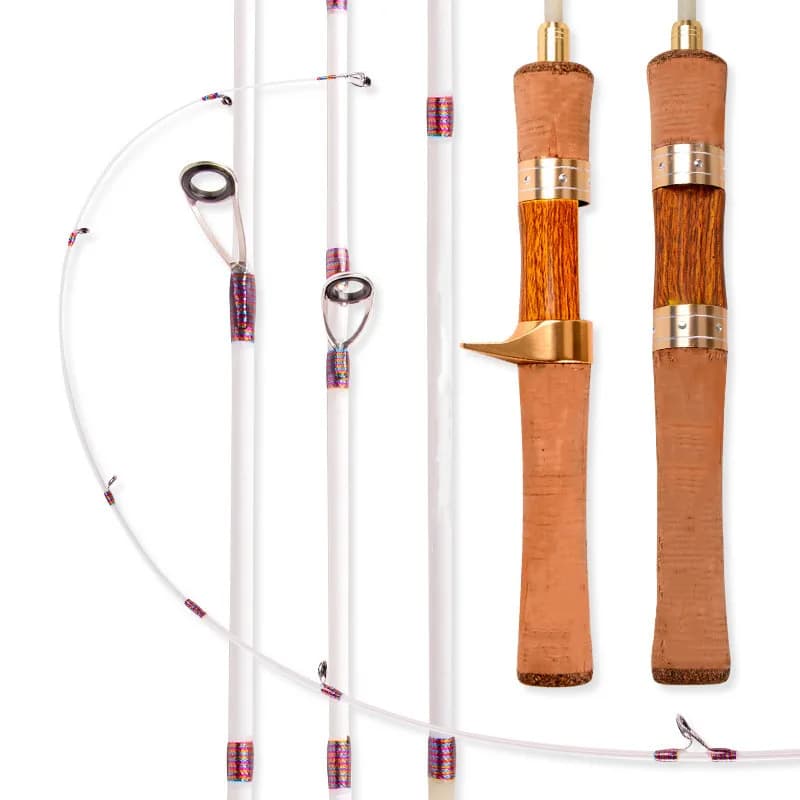 Canne voyage XUL super souple 1.4m 4 sections - Pêche truite en ruisseau fibre de verre