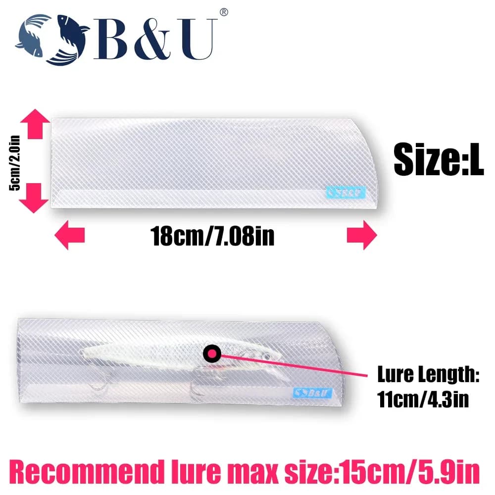 Sacs de rangement leurres B&U pour pêche eau douce et mer - Multiples formats pour leurres durs et souples