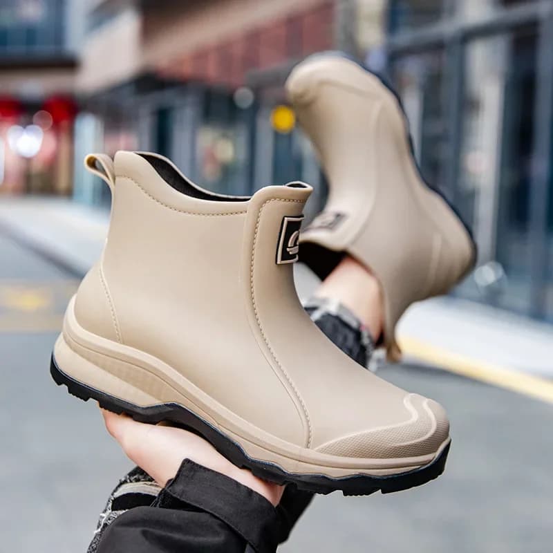 Bottes de pêche courtes imperméables anti-dérapantes désodorisantes pour hommes - Confort semelle EVA