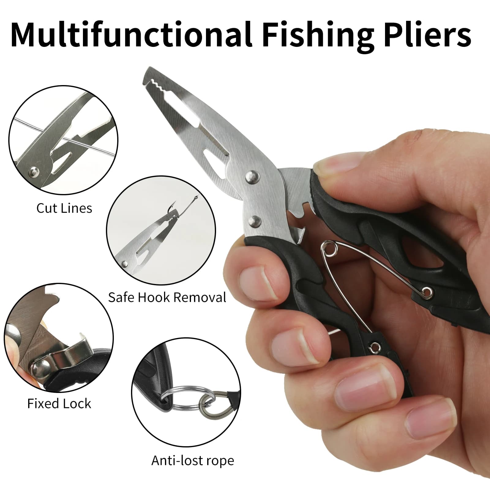 Pinces de pêche multifonctions avec extracteur d'hameçon - Outil essentiel pour pêche sur glace et flyfishing