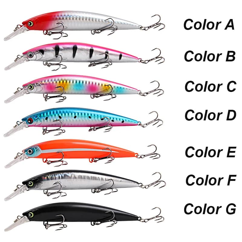 Leurre minnow plongeant YUCONG 1PX 13cm 36g pour pêche traîne mer et eau douce silencieux