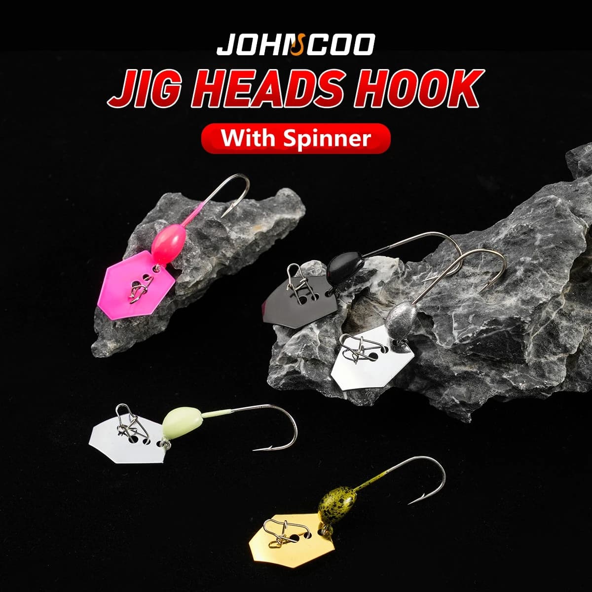 Hameçon jig head avec spinner 4.5g pour leurre souple DIY - tête plombée pour pêche aux leurres
