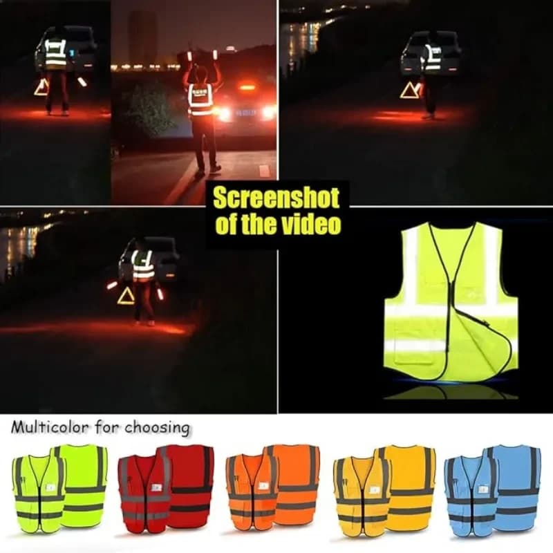 Gilet sécurité haute visibilité personnalisable logo gratuit bandes réfléchissantes travail extérieur pêche