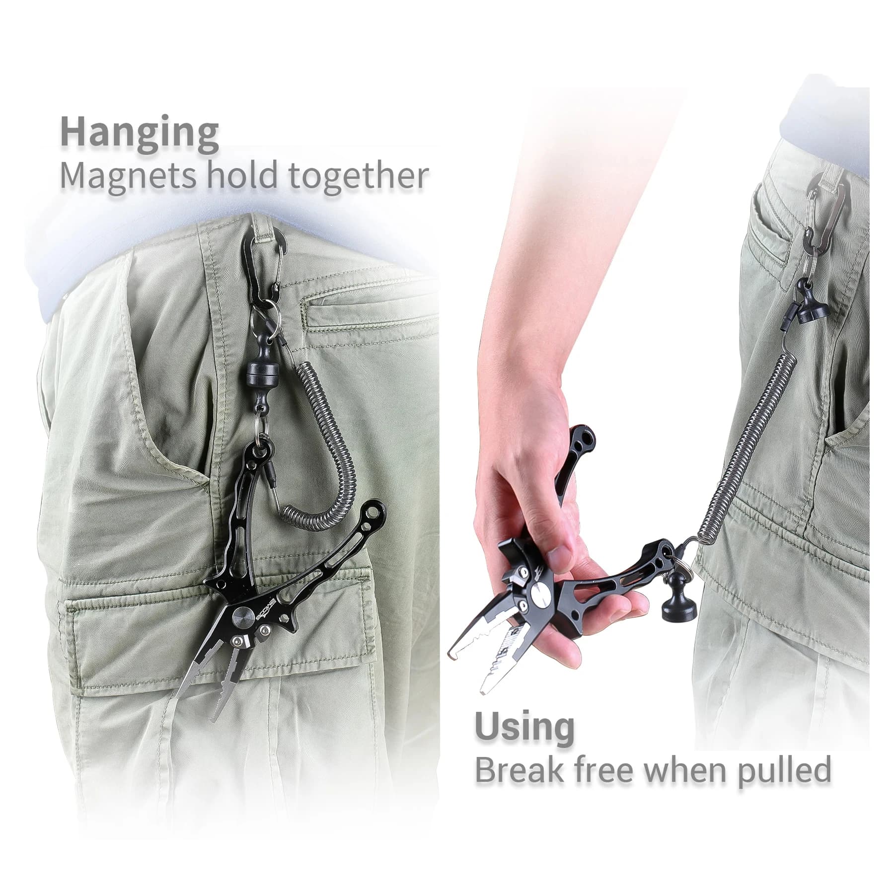 ZUKIBO attache magnétique pêche puissante - accroche rapide métal fort pour montagne et pêche