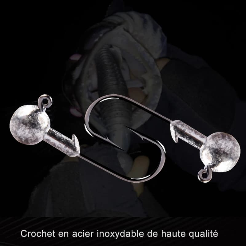 Têtes plombées MEREDITH 1g à 22g pour pêche au brochet et carnassiers en eau douce
