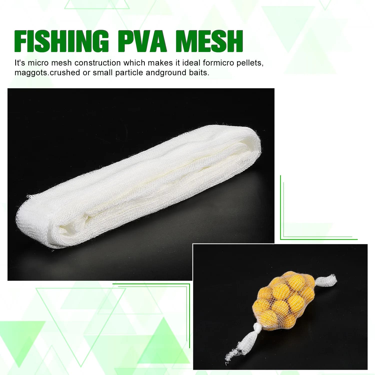 Filet appât PVA 5m soluble pour pêche carpe amorçage rapide et attraction efficace des poissons