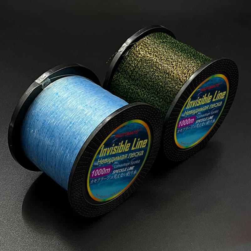 Fil de pêche fluorocarbone japonais 1000m invisible ligne coulante camouflage 3D pour carpe