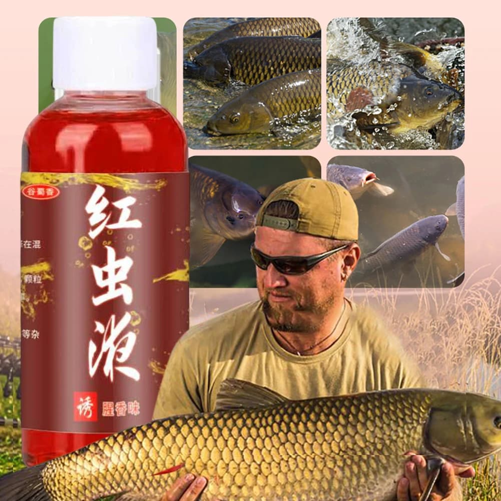 Appât liquide vers de sang concentré 60ml attractant poissons chat additif pêche carnassiers