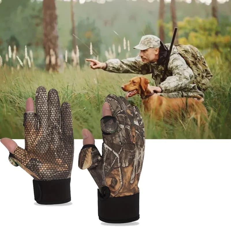 Gants pêche automne hiver montagne pleine main anti-dérapants escalade chasse outdoor