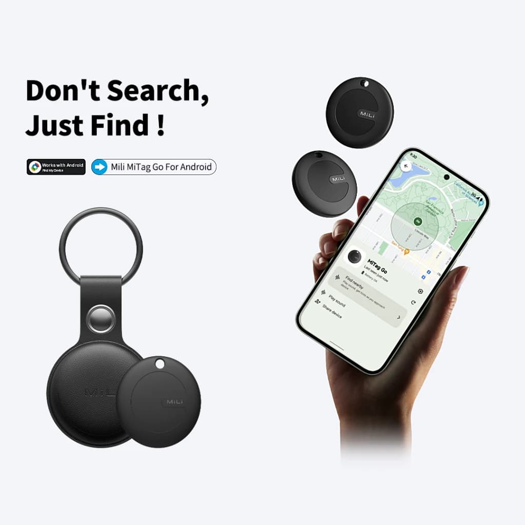 Tracker GPS MiLi compatible Google Find My pour Android - Traqueur d'activités étanche pêche