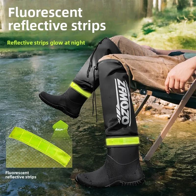 Bottes pluie homme mode imperméables pêche randonnée confortables genou tendance
