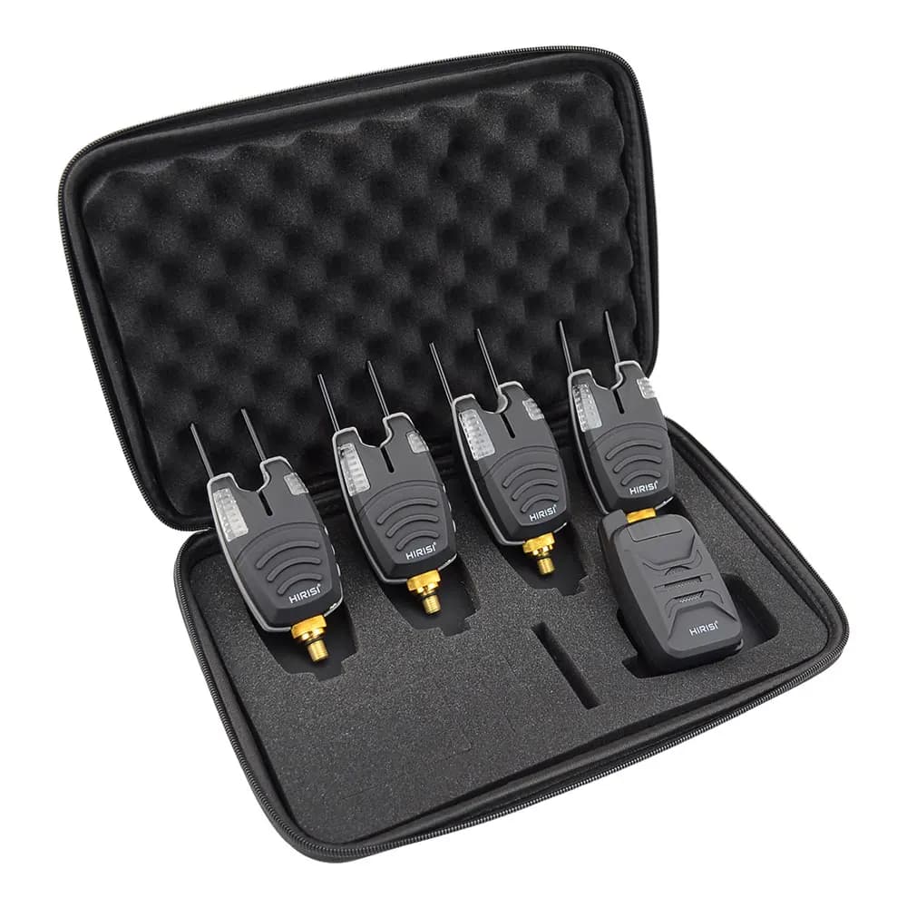 Kit alarme pêche carpe sans fil 1+4 - Indicateur touches lumineux et sonore B1230 - Accessoires pêche