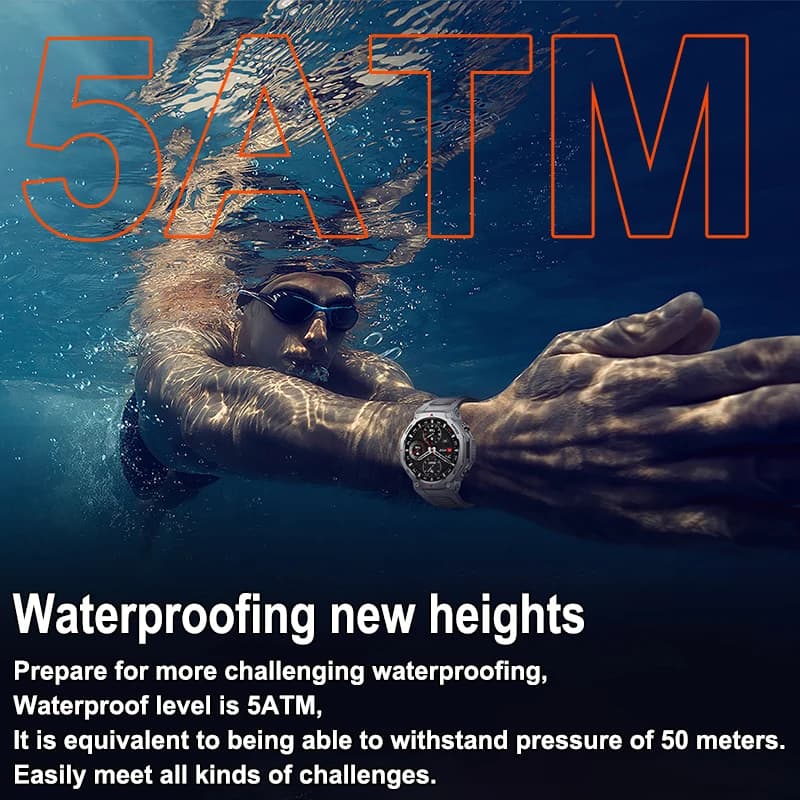 T-Rex 3 smartwatch militaire étanche 5 ATM avec GPS et suivi d'activité - Montre sport outdoor