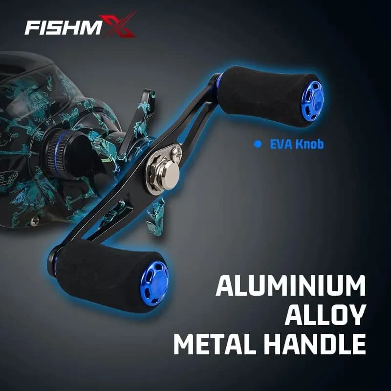 Moulinet Baitcasting Fishmx Métal Frein Magnétique Anti-Explosion Longue Portée 7.2:1 pour Pêche Précise