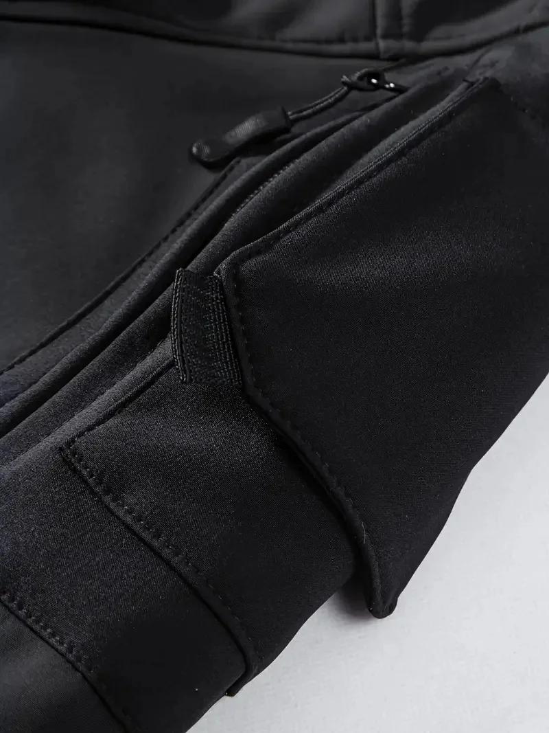 Veste tactique militaire homme imperméable coupe-vent avec capuche - Veste softshell multi-poches pour pêche hiver