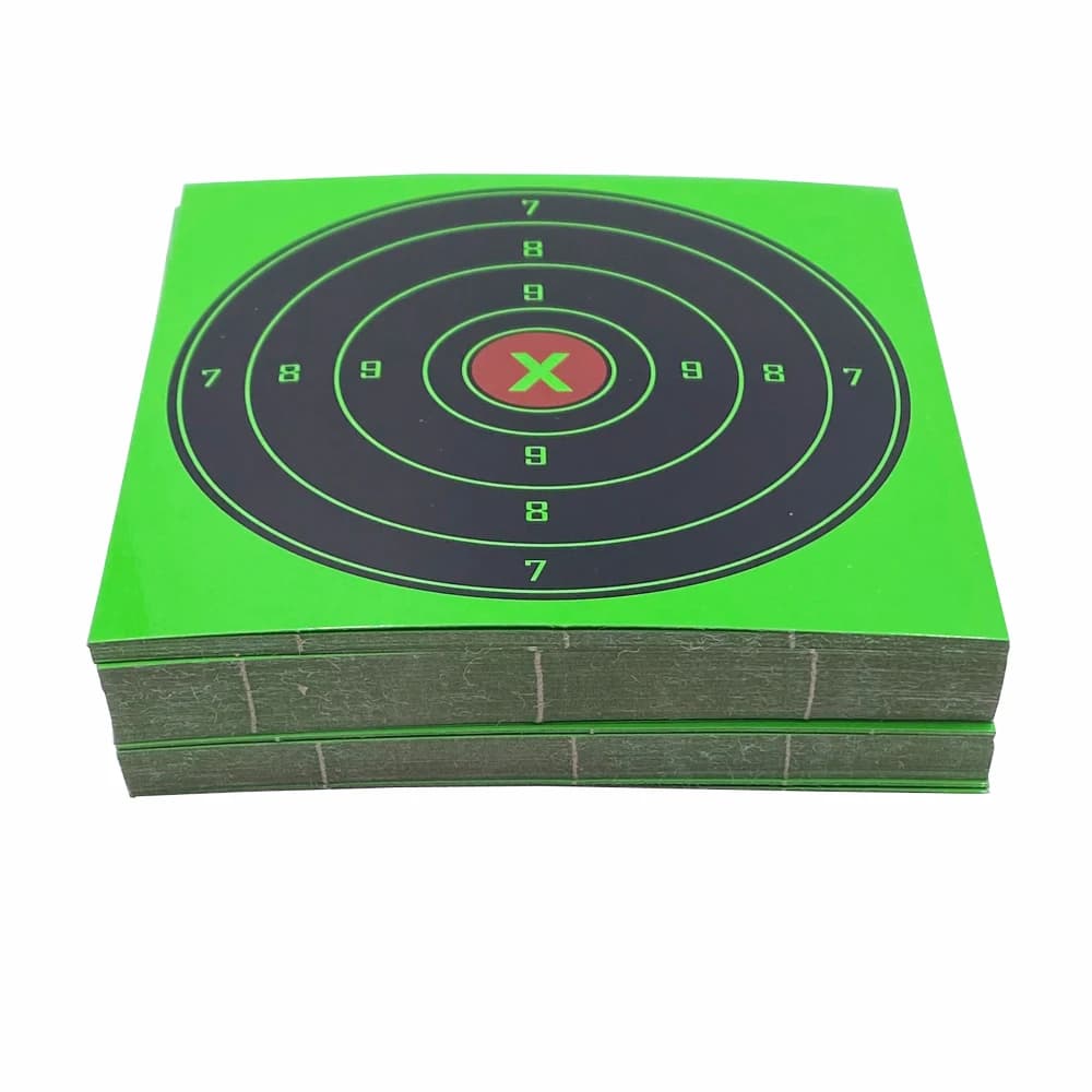 Cibles carton éclaboussantes 17x17cm : pack de 20 cibles réactives pour piège à plombs