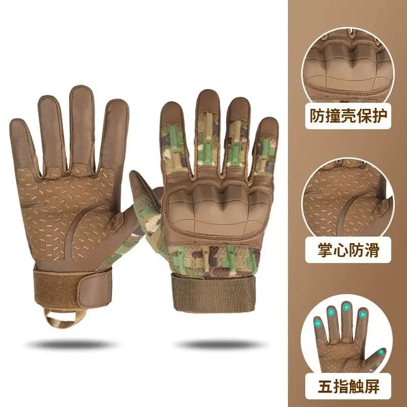 Gants vélo écran tactile cuir PU pêche chasse - airsoft tir outdoor sport protection main