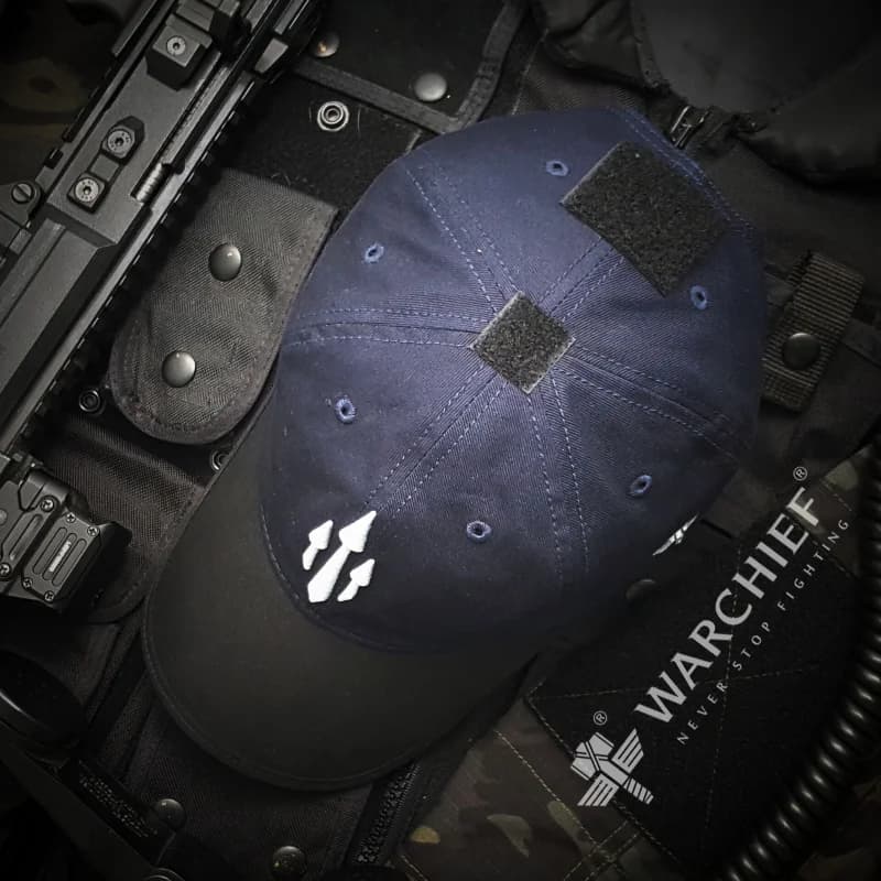 Casquette de pêche Poseidon Warchief bleu marine pour pêche maritime tactique