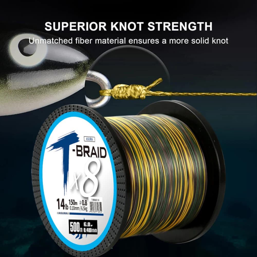 Fil de pêche ThornsLine X8 8 brins super résistant pour carpe et pêche sportive 300-1000M