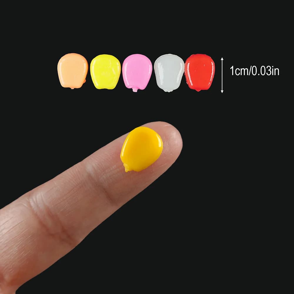 30 grains de maïs flottants multicolores en silicone organique - appât souple pour carpes