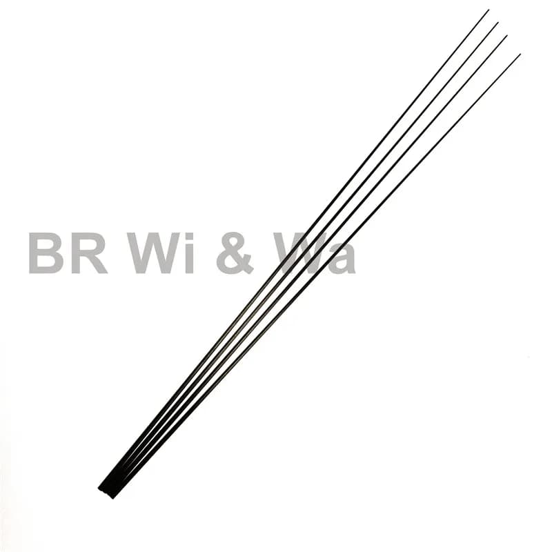4 pointes carbone brut 50cm BR Wi & Wa pour montage cannes - Composants réparation bricolage pêche DIY