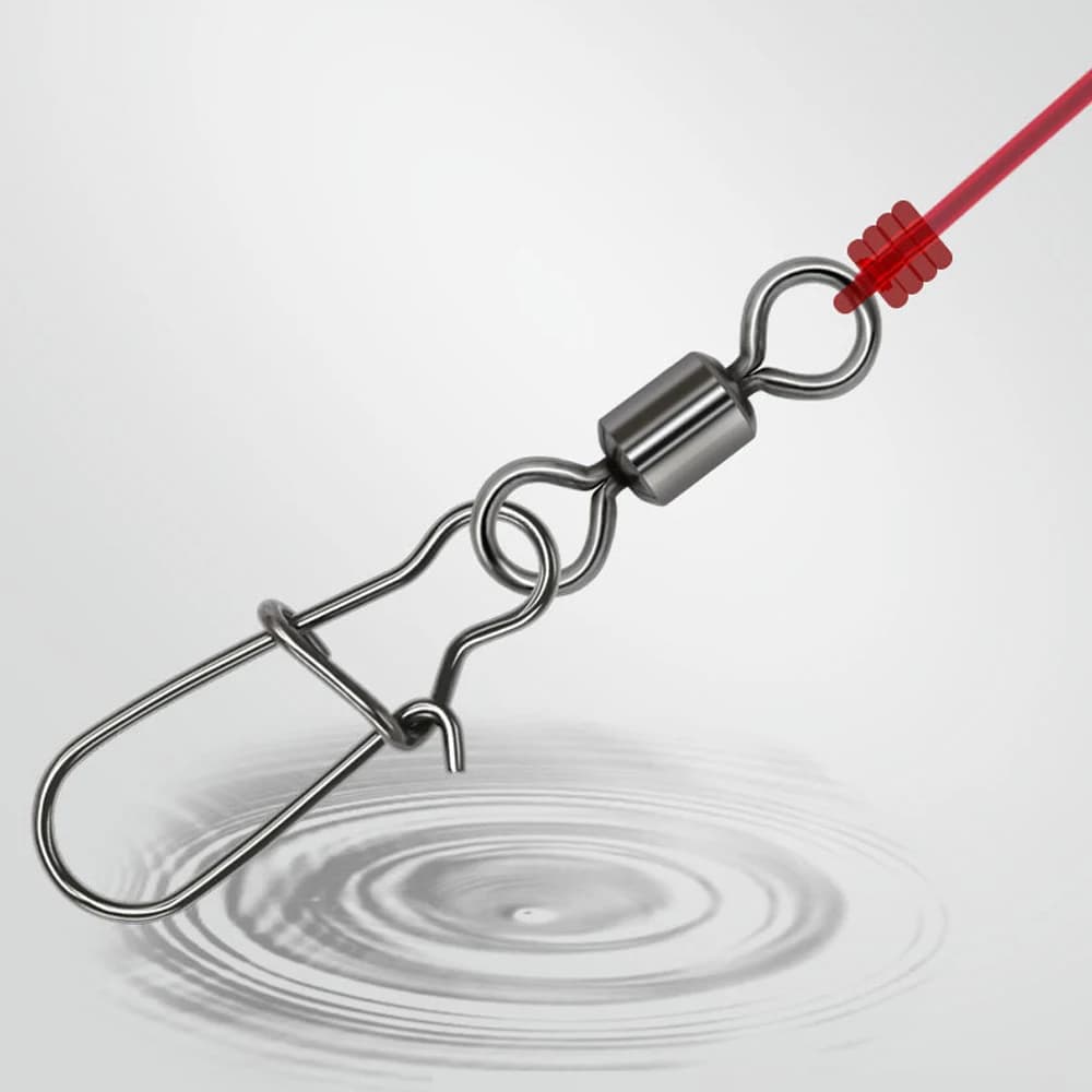 50 connecteurs fishing DNDYUJU acier inox avec roulement à billes pour leurres hooks