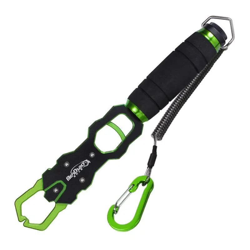 Pince à poisson avec balance intégrée et extension micro-hameçon - Set complet pour contrôle et pesée des prises