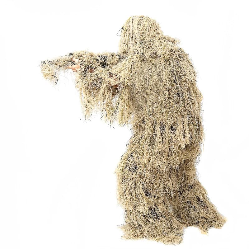 Combinaison ghillie 5 en 1 camouflage herbe sèche - Tenue jungle pêche photographie observation