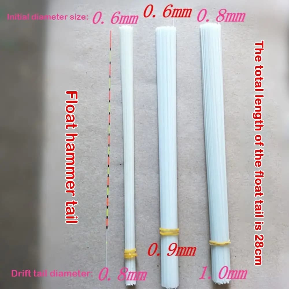10 Bâtonnets Fibre de Verre Coniques 28cm pour DIY Leurres Calamar, Flotteurs et Matériel de Pêche
