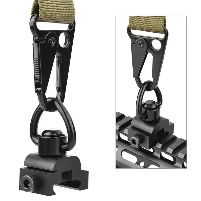 Bretelle DIZETION réglable avec boucle QD rapide - Pour fusil de pêche ajustable et sécurisé