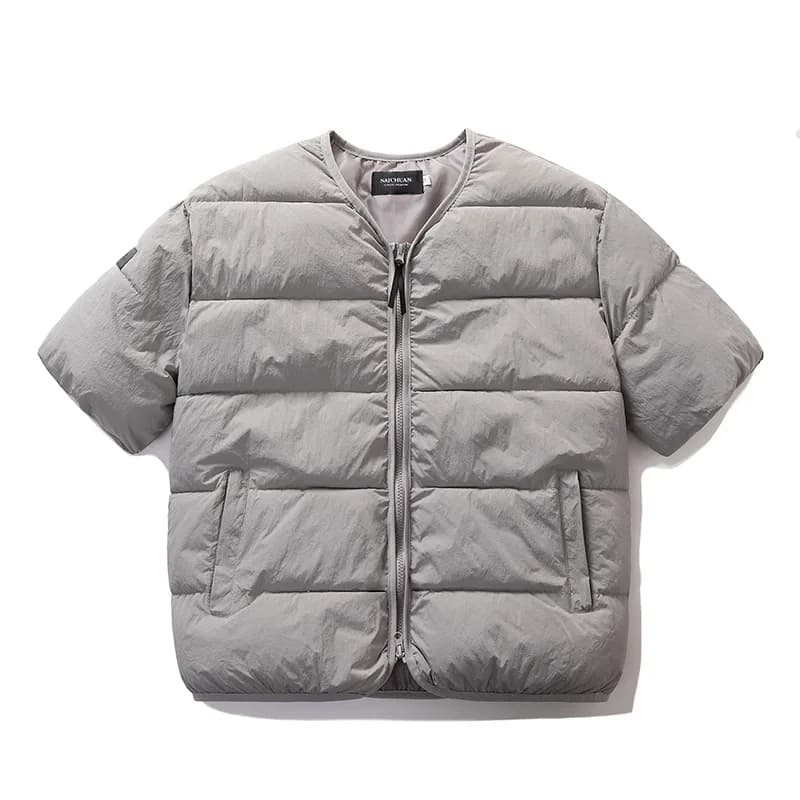 Veste matelassée couple homme femme hiver pêche mode coréenne demi-manches chaud