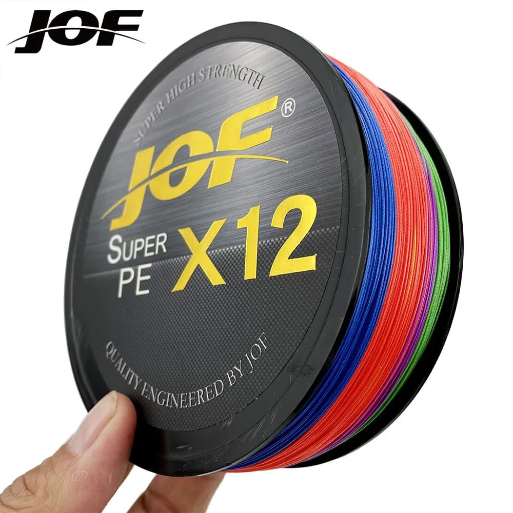 Ligne de pêche japonaise JOF multifilament PE 12 brins, ultra résistante pour la carpe, 20 à