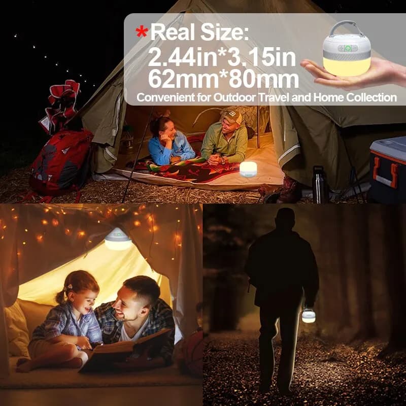 Lampe de camping NATFIRE LV10 rechargeable USB-C 230h, 5 couleurs pour tente, pêche de nuit et urgence en plein air