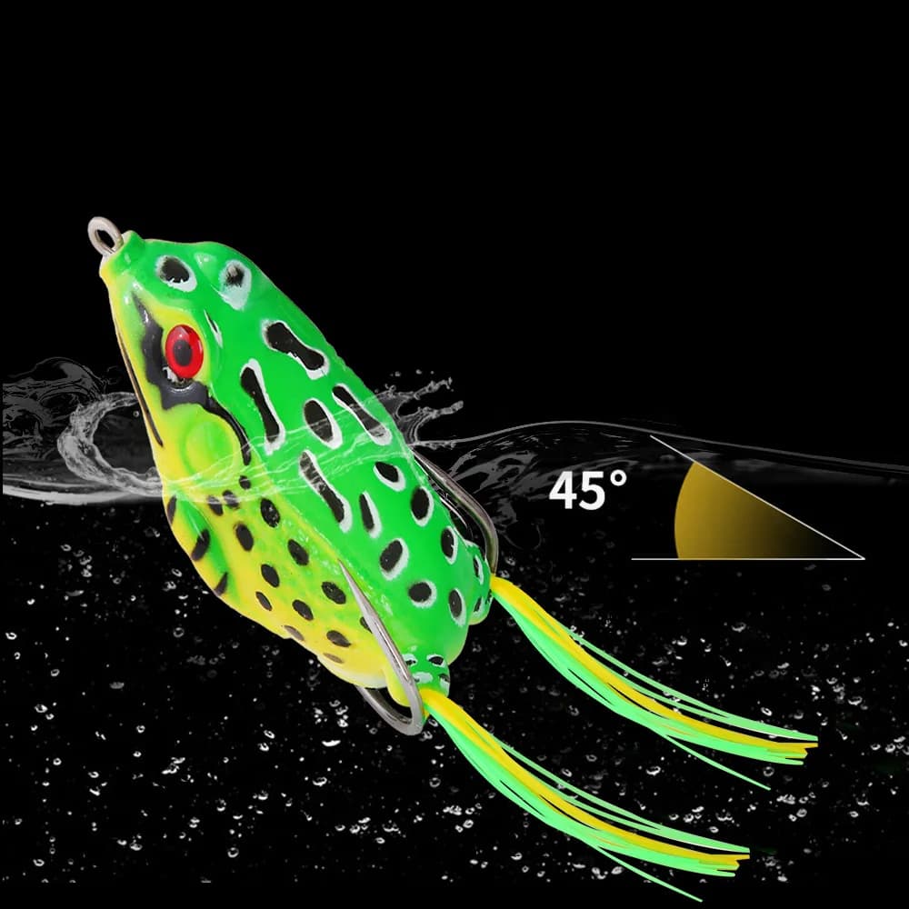 Leurre grenouille top water 5g-17.5g - Appât plastique avec yeux 3D pour pêche en surface des carnassiers