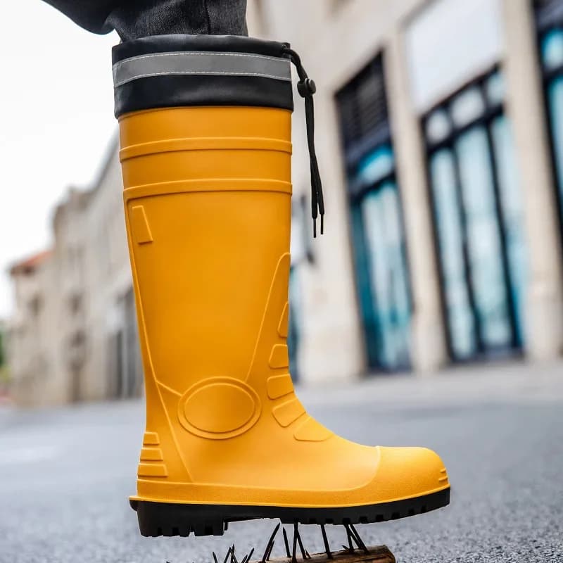 Bottes de pêche PVC à bout rond renforcées acier - Imperméables, anti-écrasement et résistantes aux accrocs