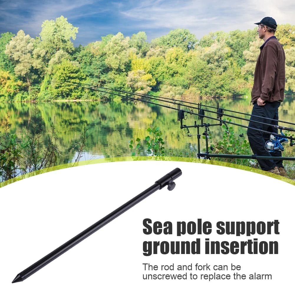 Support de canne à pêche carpe réglable en aluminium - 1 à 5 tiges de berge pour alarmes de touche