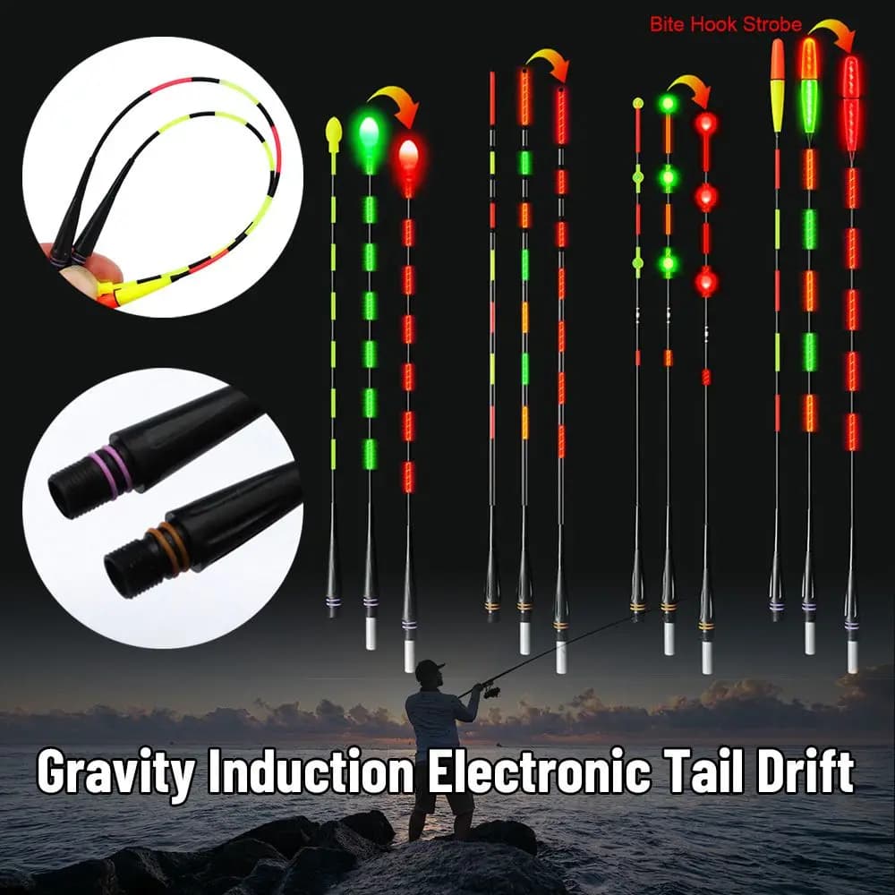 Flotteur électronique LED super lumineux avec détection gravité pour pêche de nuit intelligente