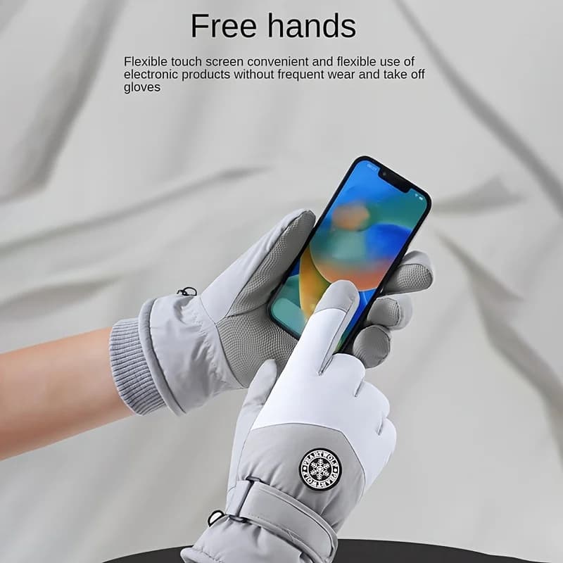 Gants chauffants femme hiver avec écran tactile : imperméables et doublure polaire pour sports d'hiver