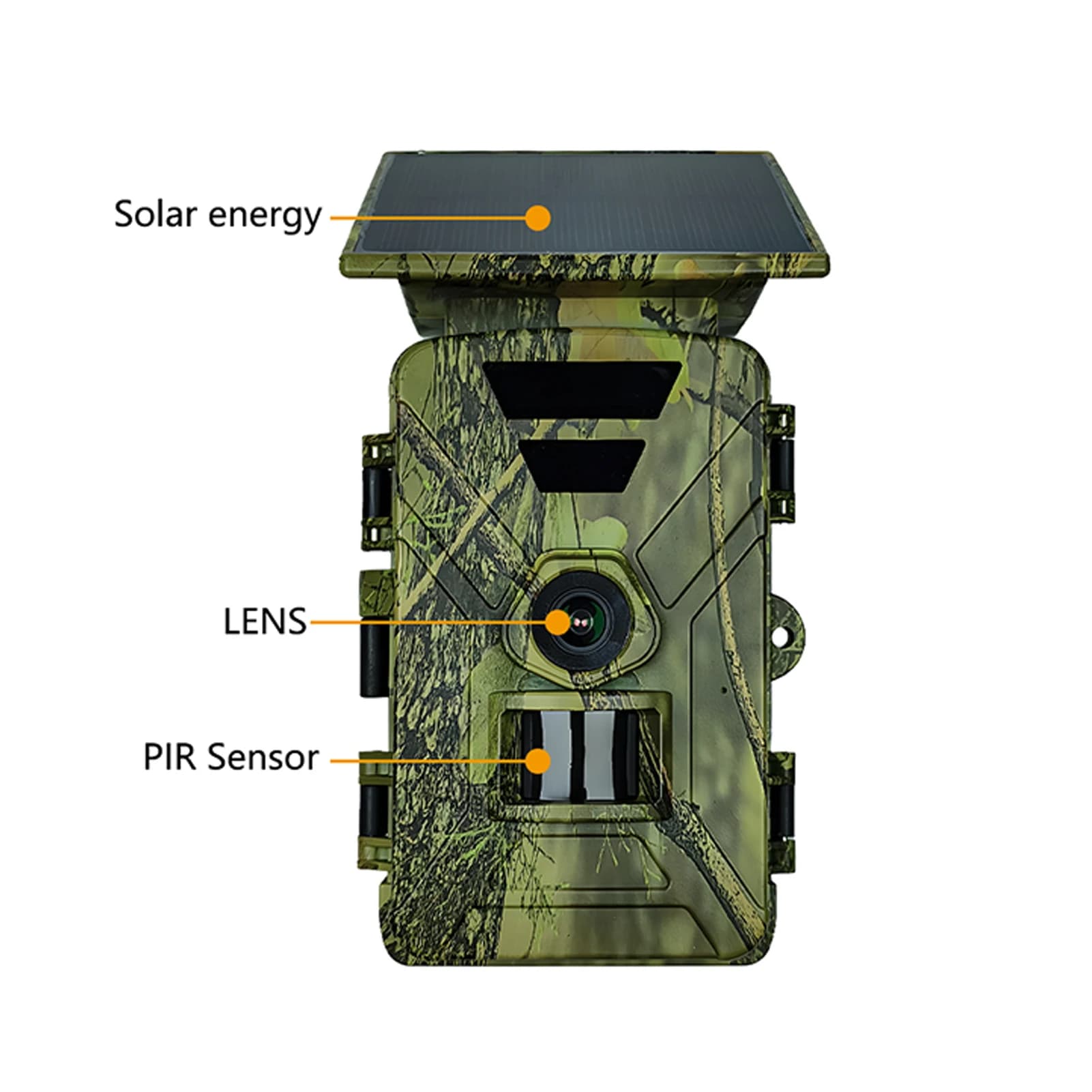 Caméra de chasse solaire WiFi 8K 60MP étanche IP66 pour surveillance extérieure des animaux nocturnes
