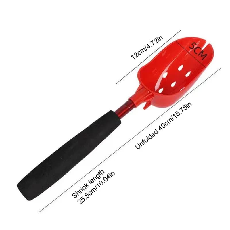 Cuillère lance-appâts rétractable - louche pêche légère manche long antidérapant accessoire amorçage