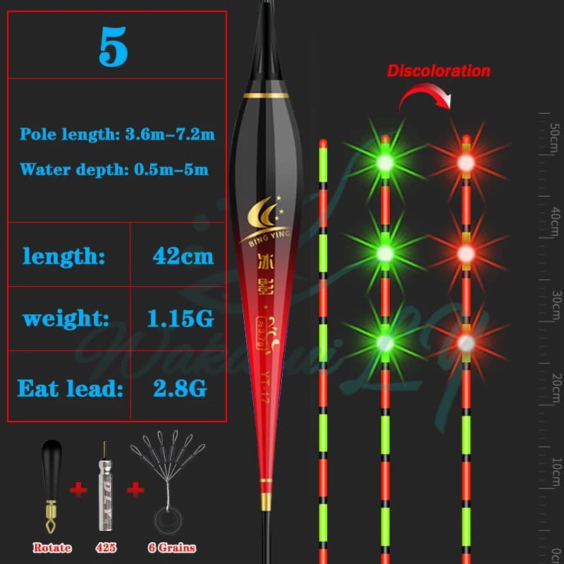 Nouveau flotteur de pêche Nano Smart LED haute sensibilité - Bouée lumineuse avec capteur de gravité pour pêche nocturne